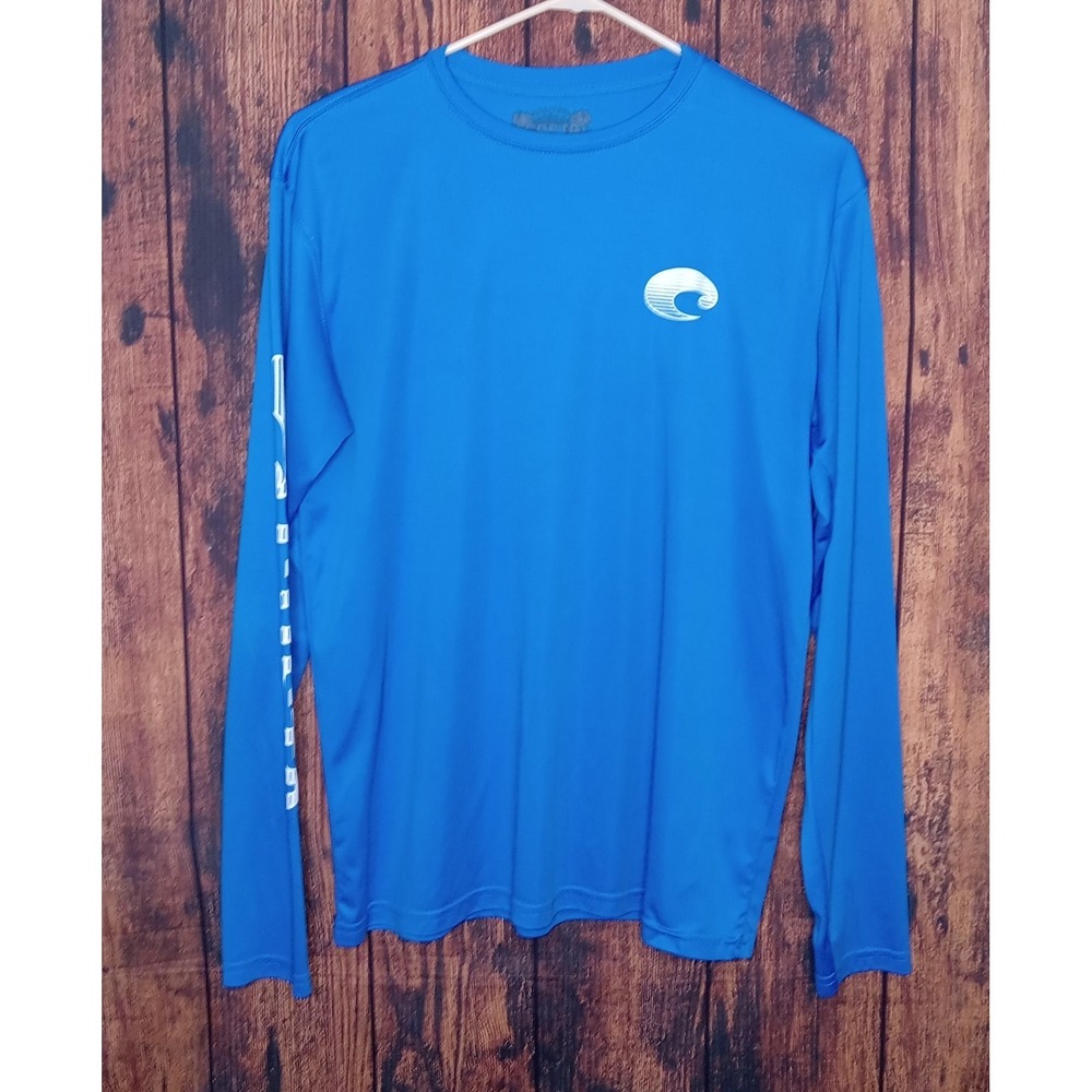 Costa Men's Long Sleeve Crew Neck T-Shirt Size Small Blue